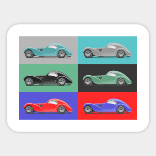 Vintage Automobile Illustration Sticker